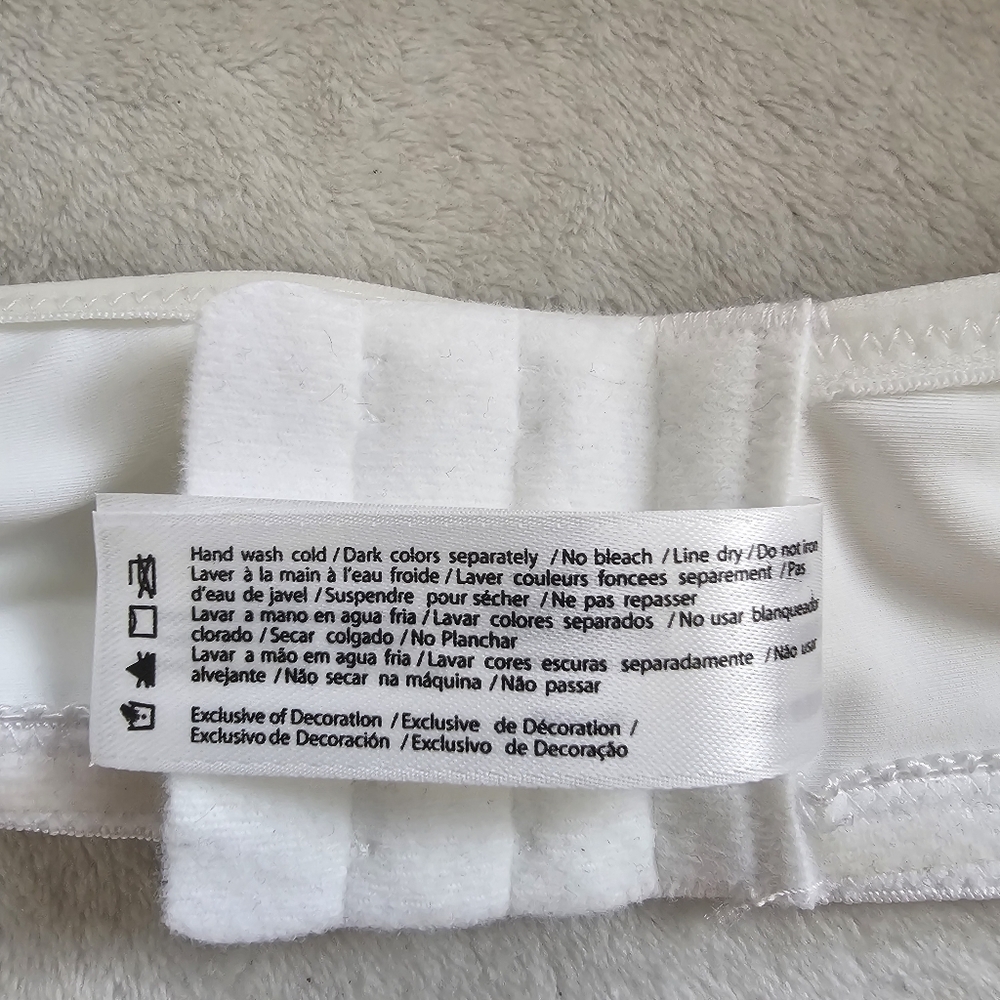 Dominique Strapless Bra White Size 48C Seamless Supportive Full Coverage - Picture 10 of 10